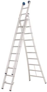 DAS atlas ladder 2x12 treden gebogen h=3.25-5.75m ano