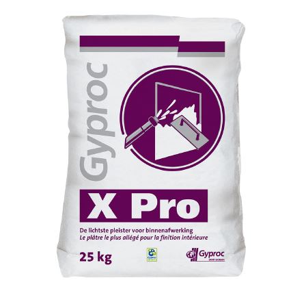 gyproc x-pro gipspleister 1-lagig 25kg (45z/p)