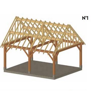 modelle nr01 annexe droite avec toit à 2 versants