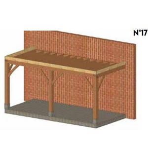 model nr17 aanbouw met plat dak zonder wanden