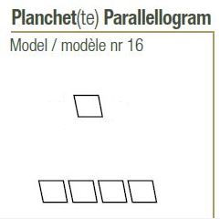 planch.n°16 parall. afzélia 20x38mm angle 15° vois 26mm