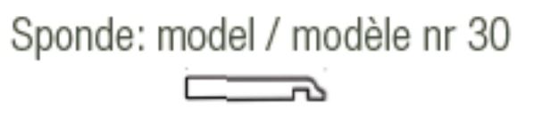 model n°30 sponde hardhout(samengesteld) prime 20x170x4500mm
