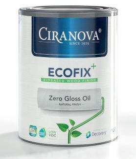 ciranova ecofix plus 1l zero gloss oil natural finish