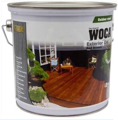 woca exterior oil 2.5l roodbruin